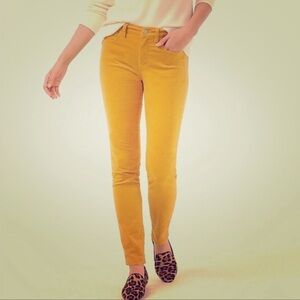 J. CREW 30R Harvest Gold Matchstick Corduroy Cotton Stretch Jeans Autumn Fall